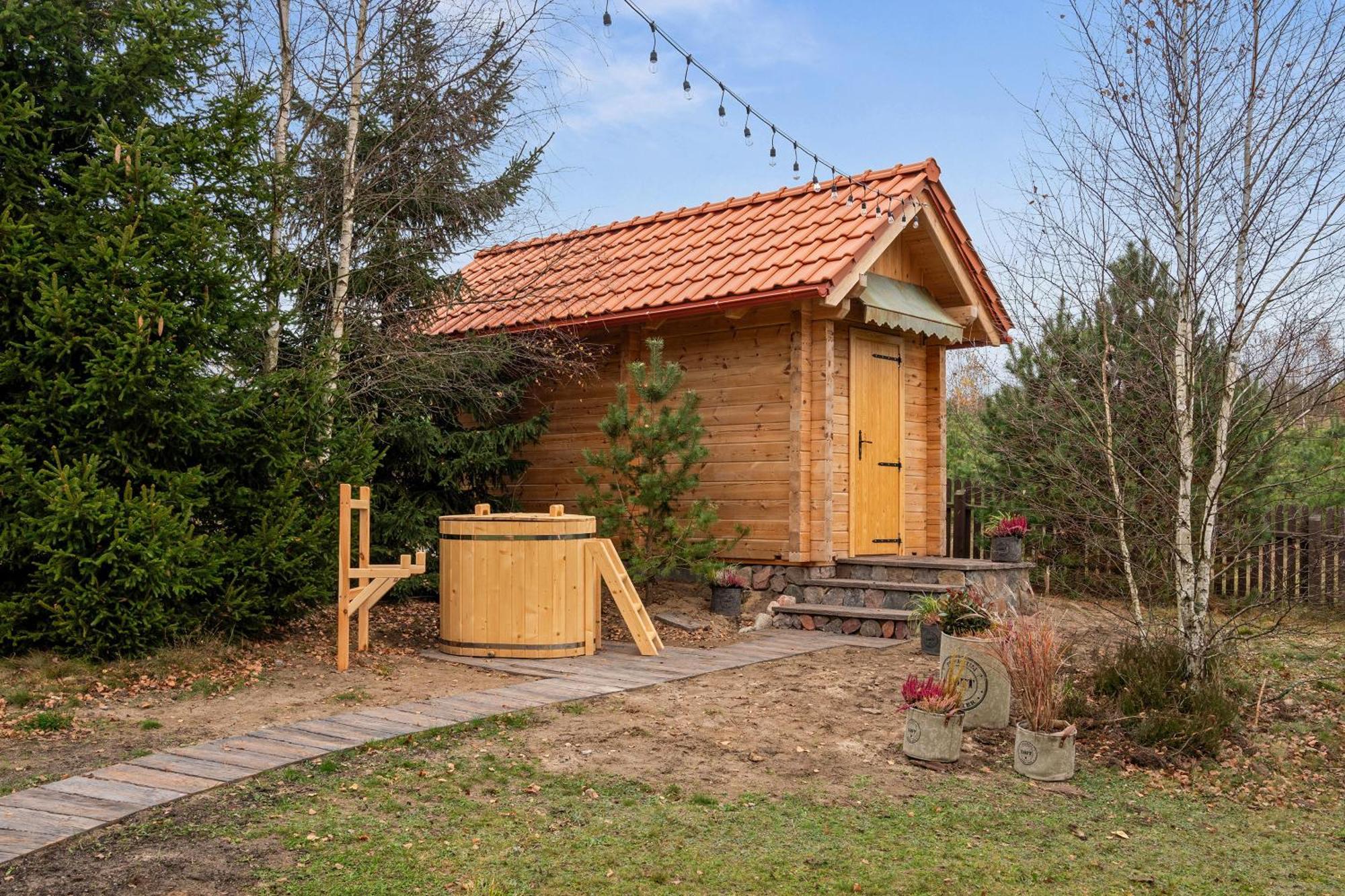 Lesny Dworek Sominy - Dom Z Sauna I Kominkiem Exterior foto